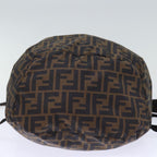 FENDI Zucca Canvas Backpack Nylon Brown Blackyk12282