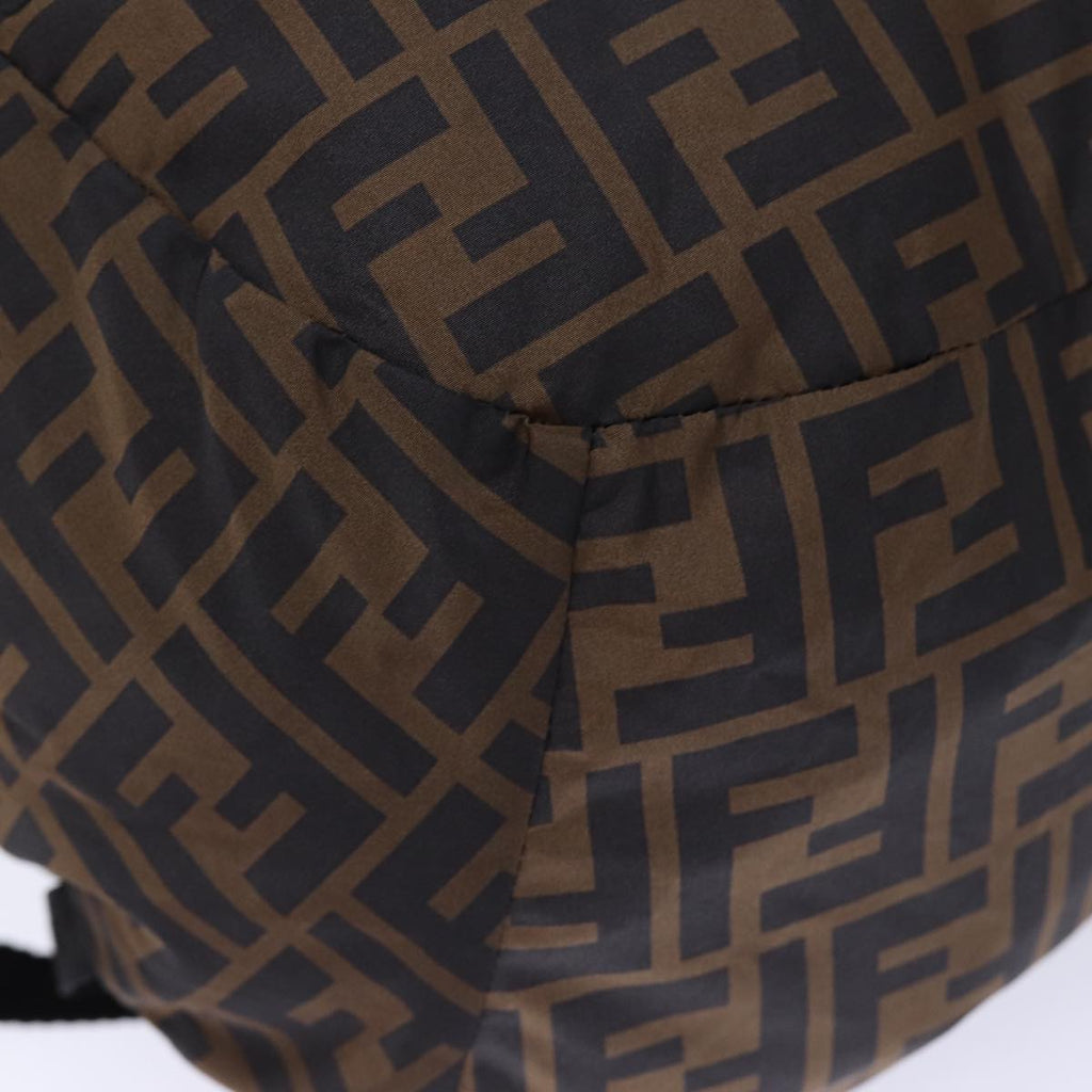 FENDI Zucca Canvas Backpack Nylon Brown Blackyk12282