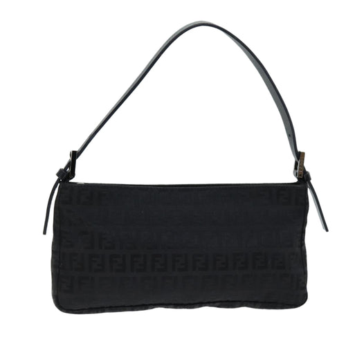 FENDI Zucchino Canvas Hand Bag Blackyk12317