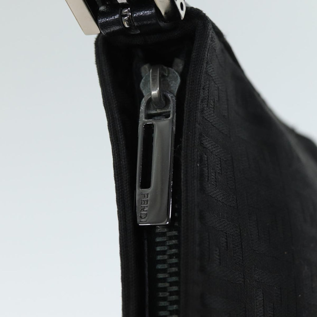 FENDI Zucchino Canvas Hand Bag Blackyk12317