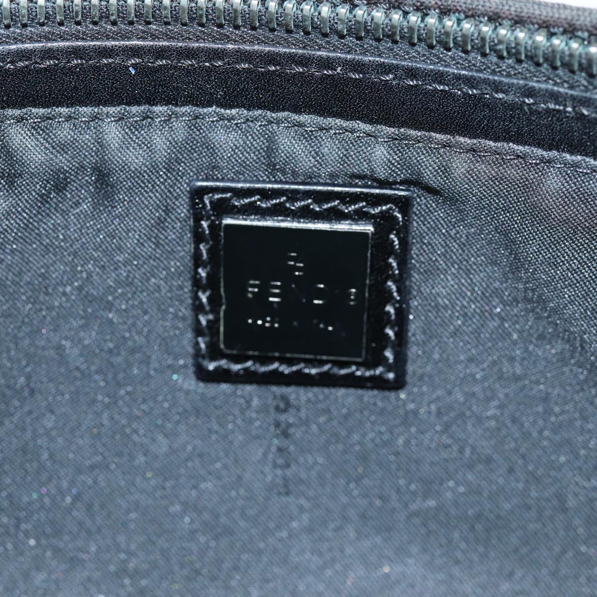 FENDI Zucchino Canvas Hand Bag Blackyk12317