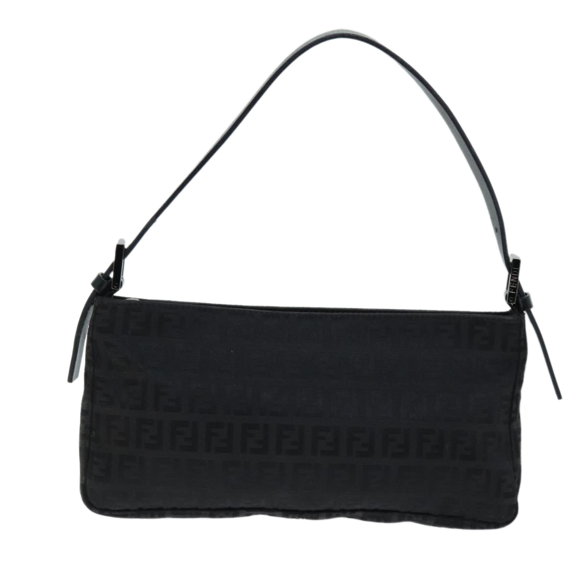 FENDI Zucchino Canvas Hand Bag Blackyk12317