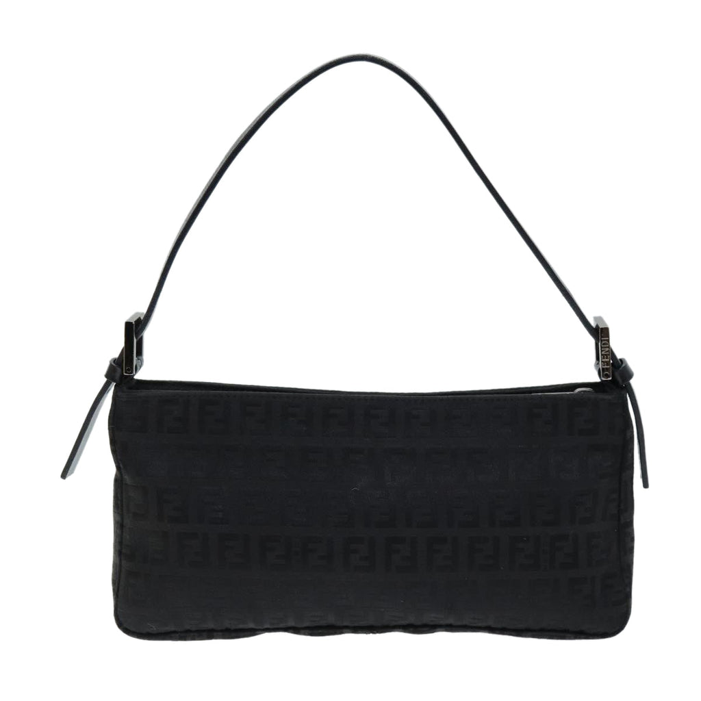 FENDI Zucchino Canvas Hand Bag Blackyk12317