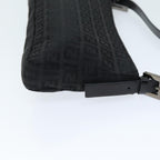FENDI Zucchino Canvas Hand Bag Blackyk12317