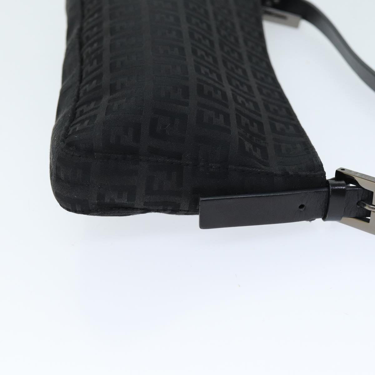 FENDI Zucchino Canvas Hand Bag Blackyk12317