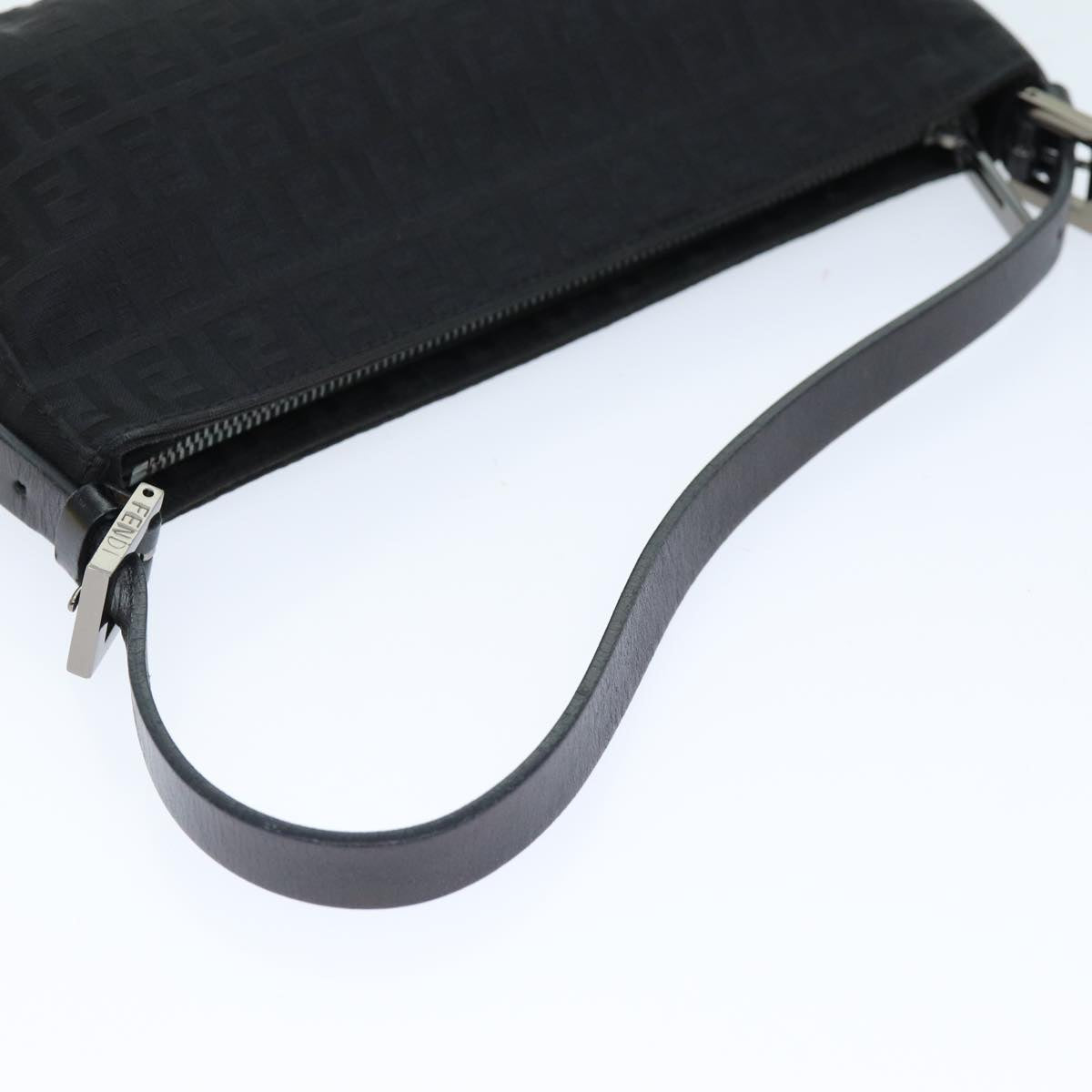 FENDI Zucchino Canvas Hand Bag Blackyk12317