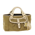CELINE Boogie bag Hand Bag Canvas Brown 12351