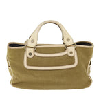 CELINE Boogie bag Hand Bag Canvas Brown 12351