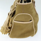 CELINE Boogie bag Hand Bag Canvas Brown 12351
