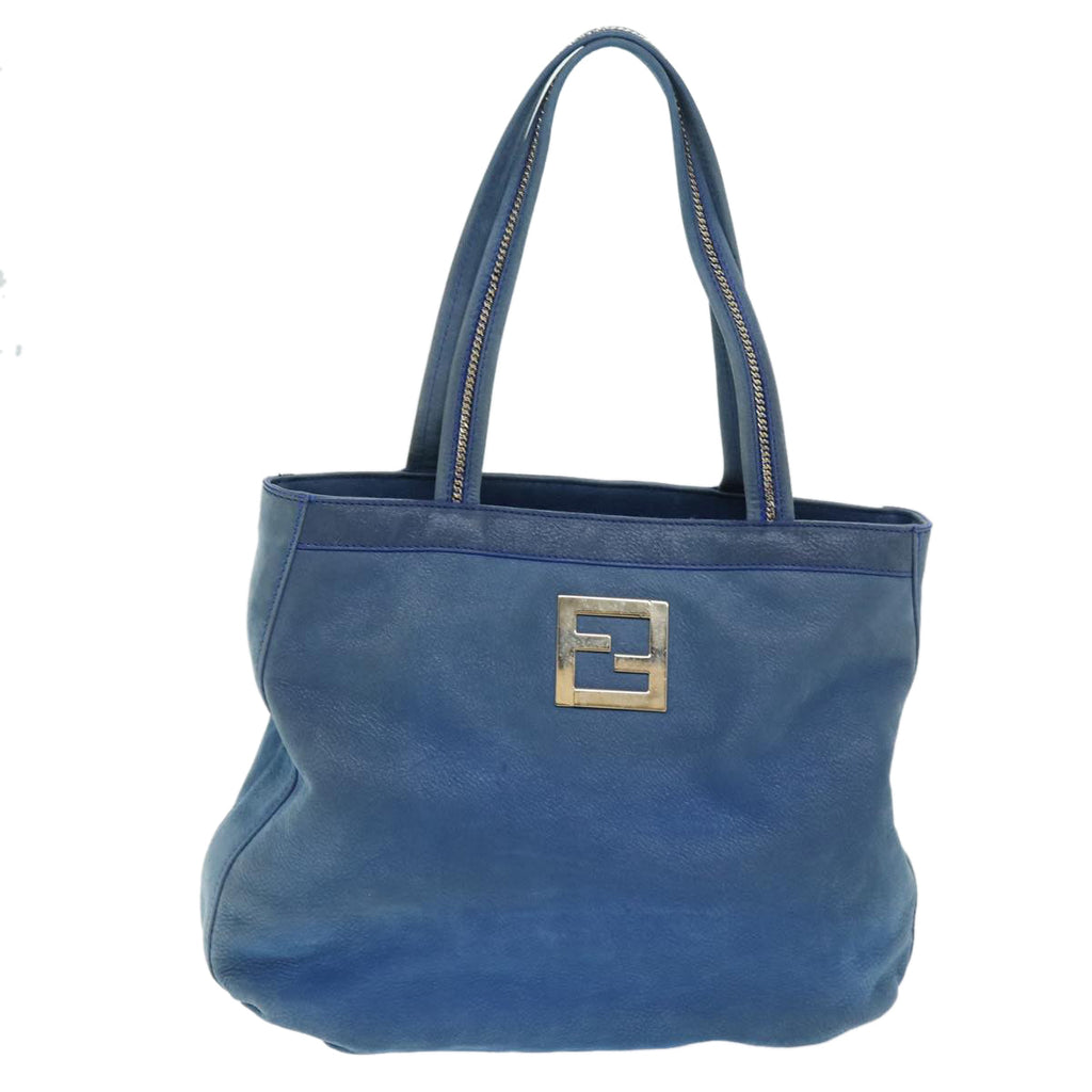 FENDI Tote Bag Leather Blueyk12353