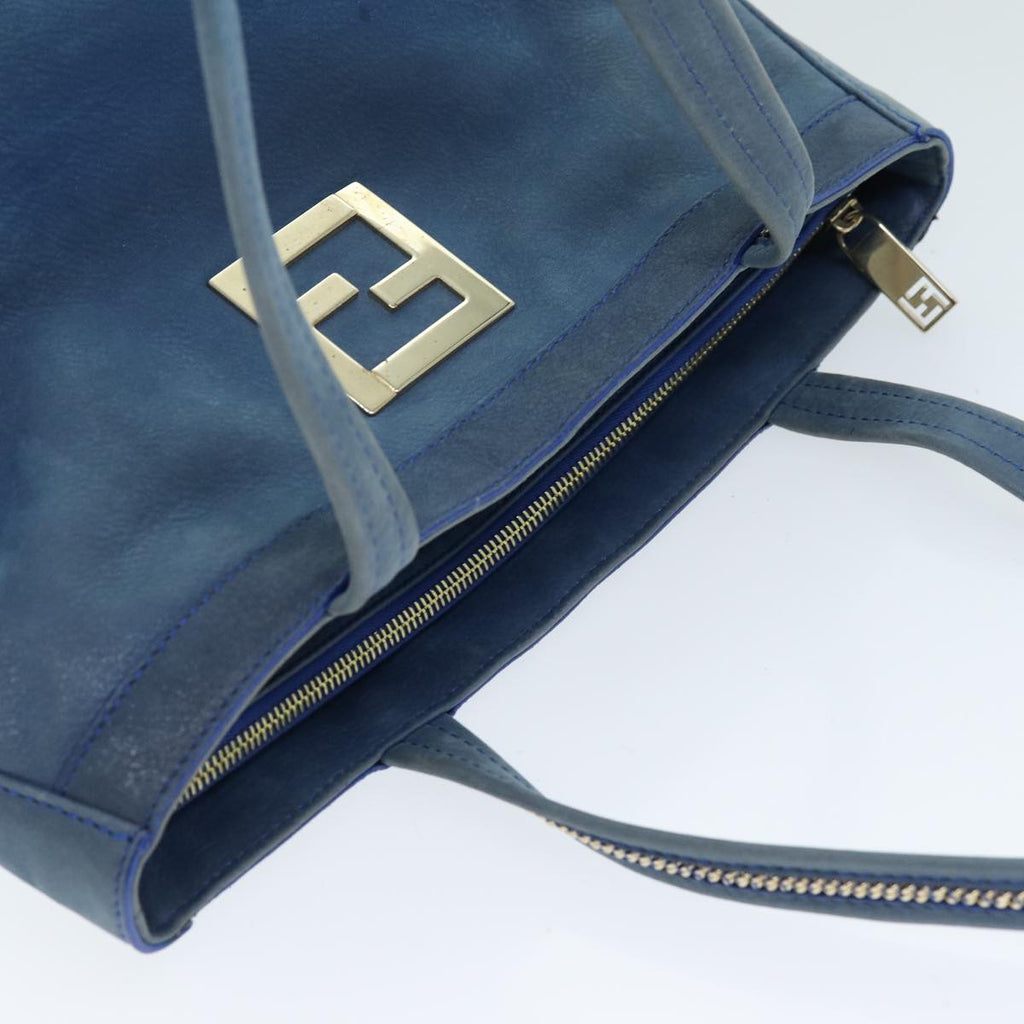 FENDI Tote Bag Leather Blueyk12353