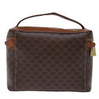 CELINE Macadam Canvas Vanity Hand Bag PVC Brown Auth yk12373