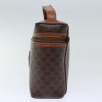 CELINE Macadam Canvas Vanity Hand Bag PVC Brown Auth yk12373
