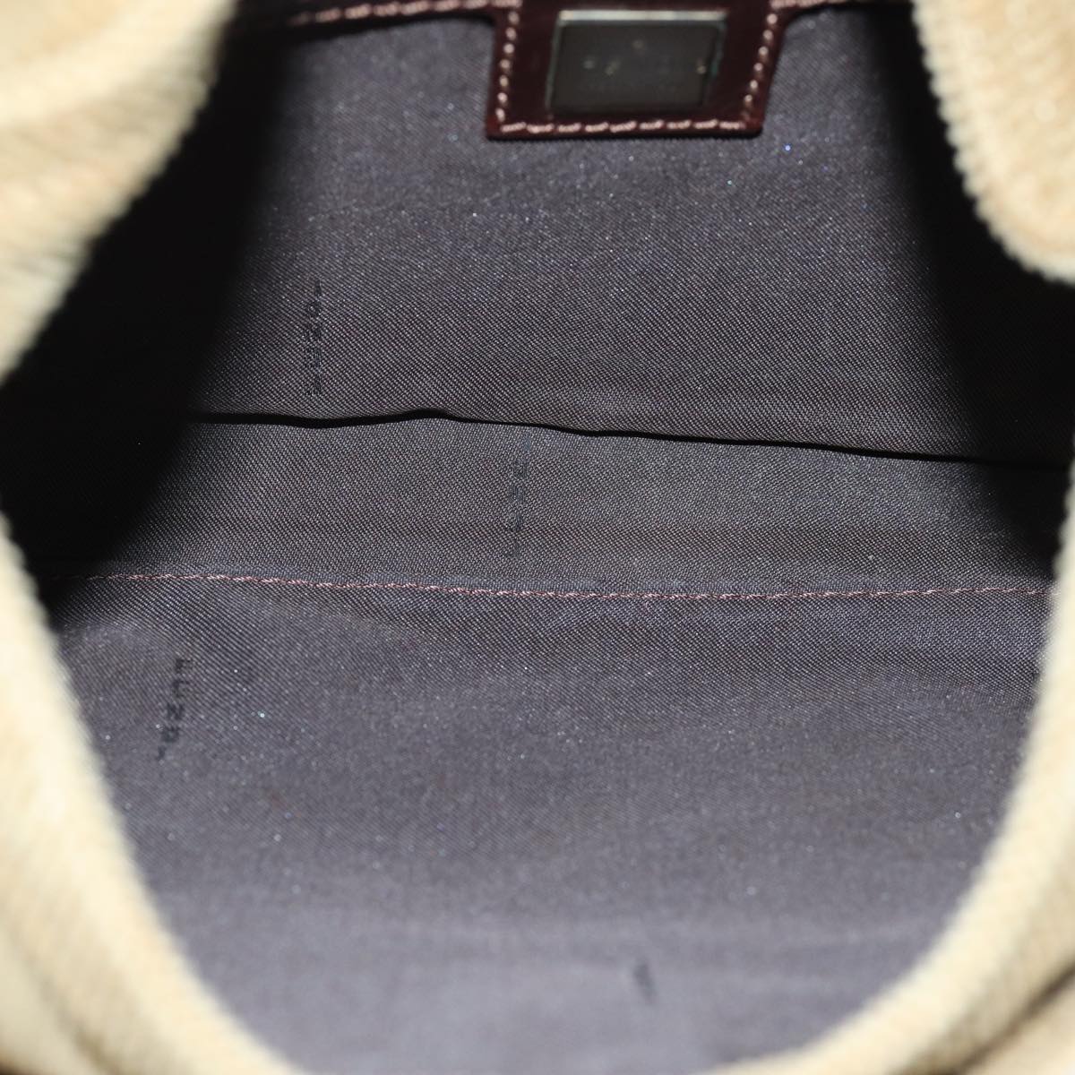 FENDI Mamma Baguette Shoulder Bag Corduroy Brownyk12382
