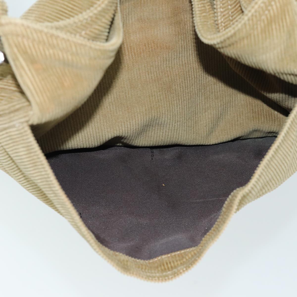 FENDI Mamma Baguette Shoulder Bag Corduroy Brownyk12382