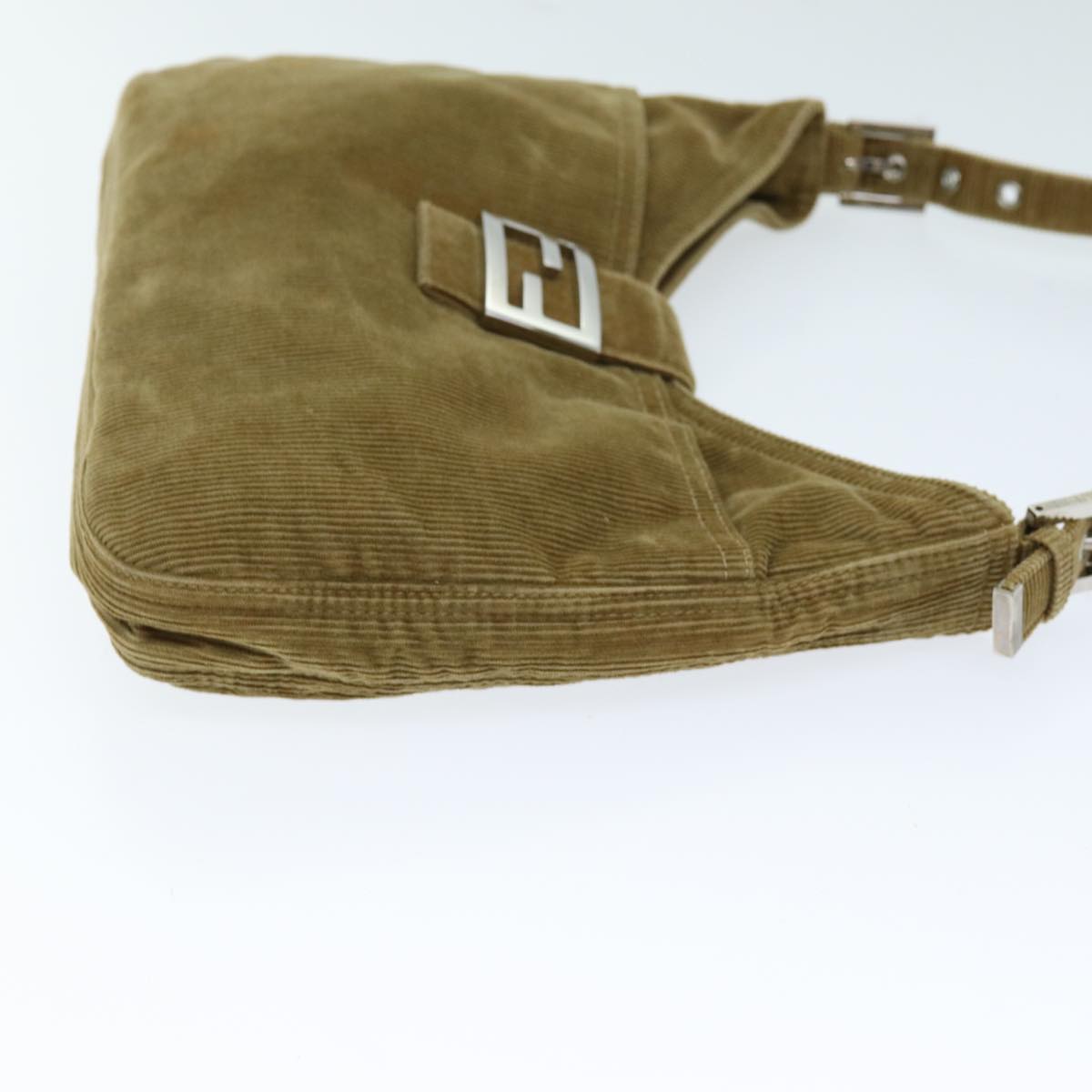 FENDI Mamma Baguette Shoulder Bag Corduroy Brownyk12382