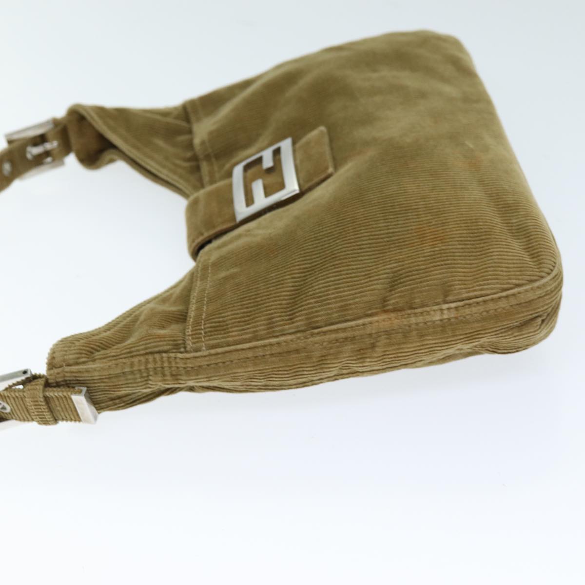 FENDI Mamma Baguette Shoulder Bag Corduroy Brownyk12382