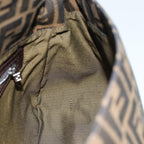 FENDI Zucca Canvas Mamma Baguette Shoulder Bag Black Brownyk12425