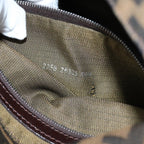 FENDI Zucca Canvas Mamma Baguette Shoulder Bag Black Brownyk12425