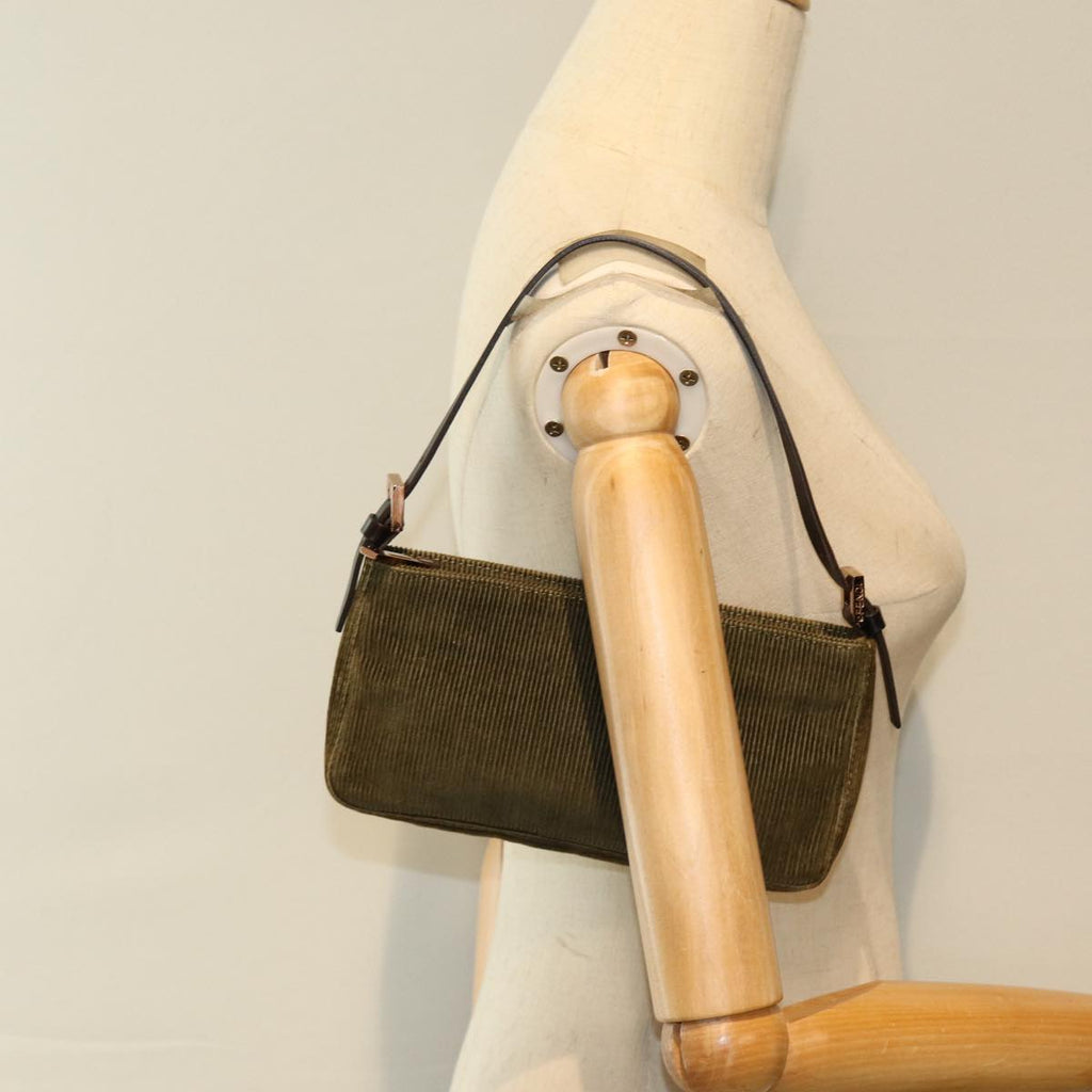 FENDI Accessory Pouch Corduroy Khakiyk12531
