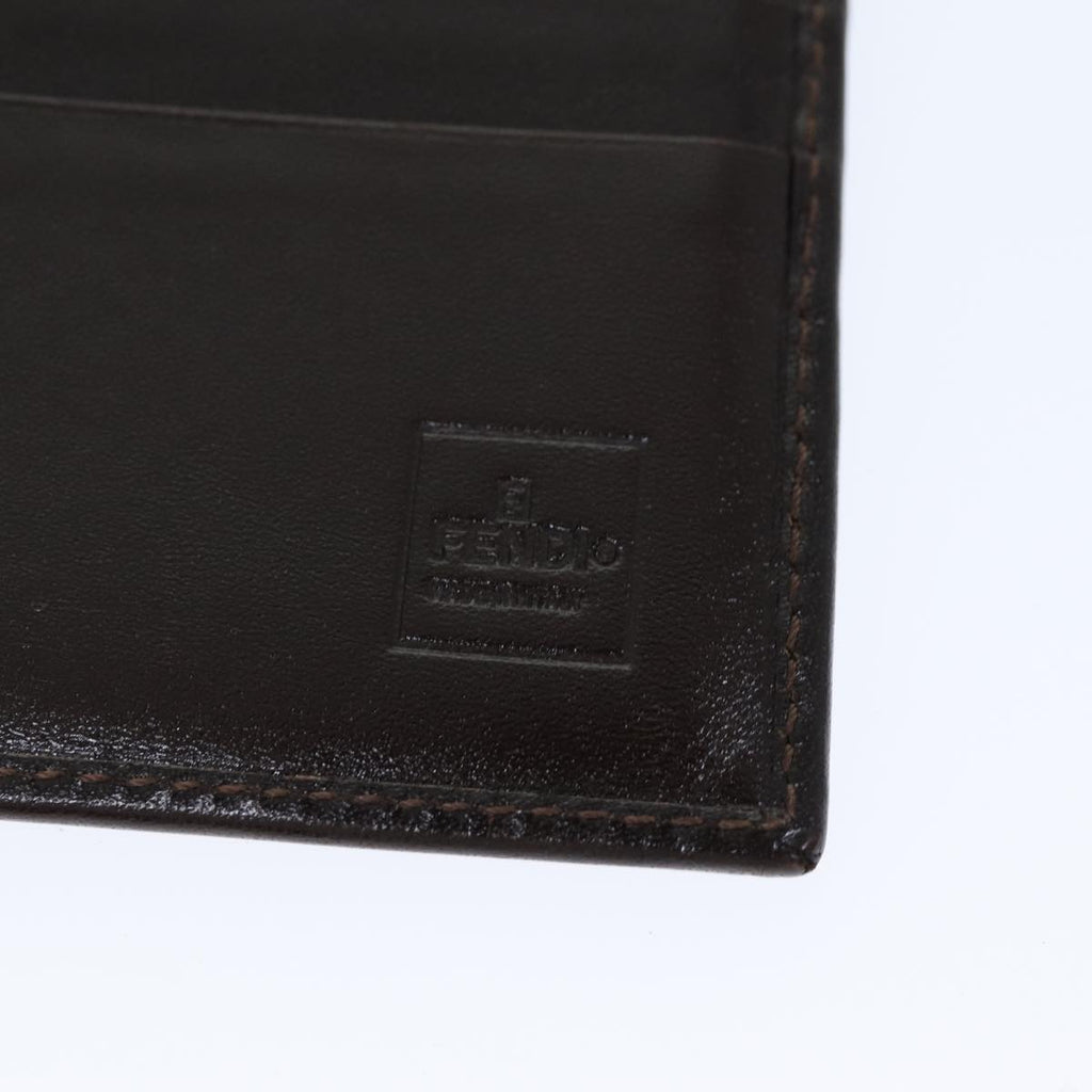 FENDI Zucca Canvas Wallet Black Brownyk12540