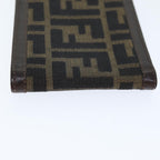 FENDI Zucca Canvas Wallet Black Brownyk12540