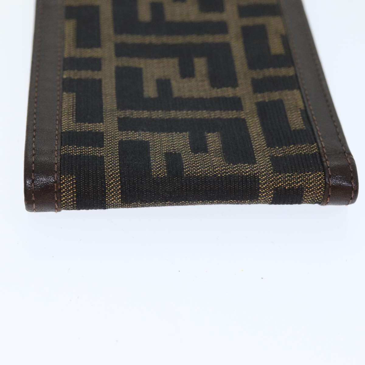 FENDI Zucca Canvas Wallet Black Brownyk12540