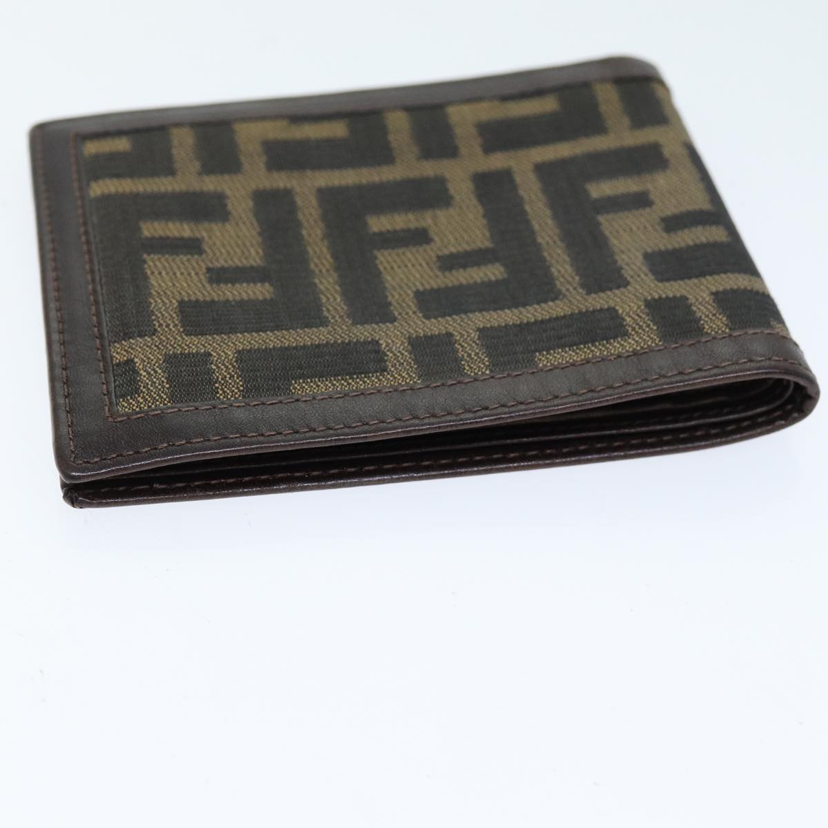 FENDI Zucca Canvas Wallet Black Brownyk12540