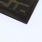 FENDI Zucca Canvas Wallet Black Brownyk12540