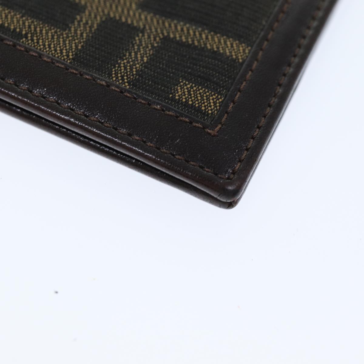 FENDI Zucca Canvas Wallet Black Brownyk12540