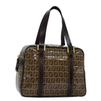 FENDI Zucchino Canvas Hand Bag Beigeyk12558