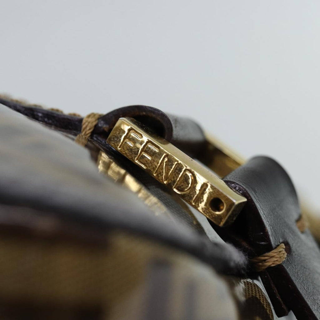 FENDI Zucchino Canvas Hand Bag Beigeyk12558