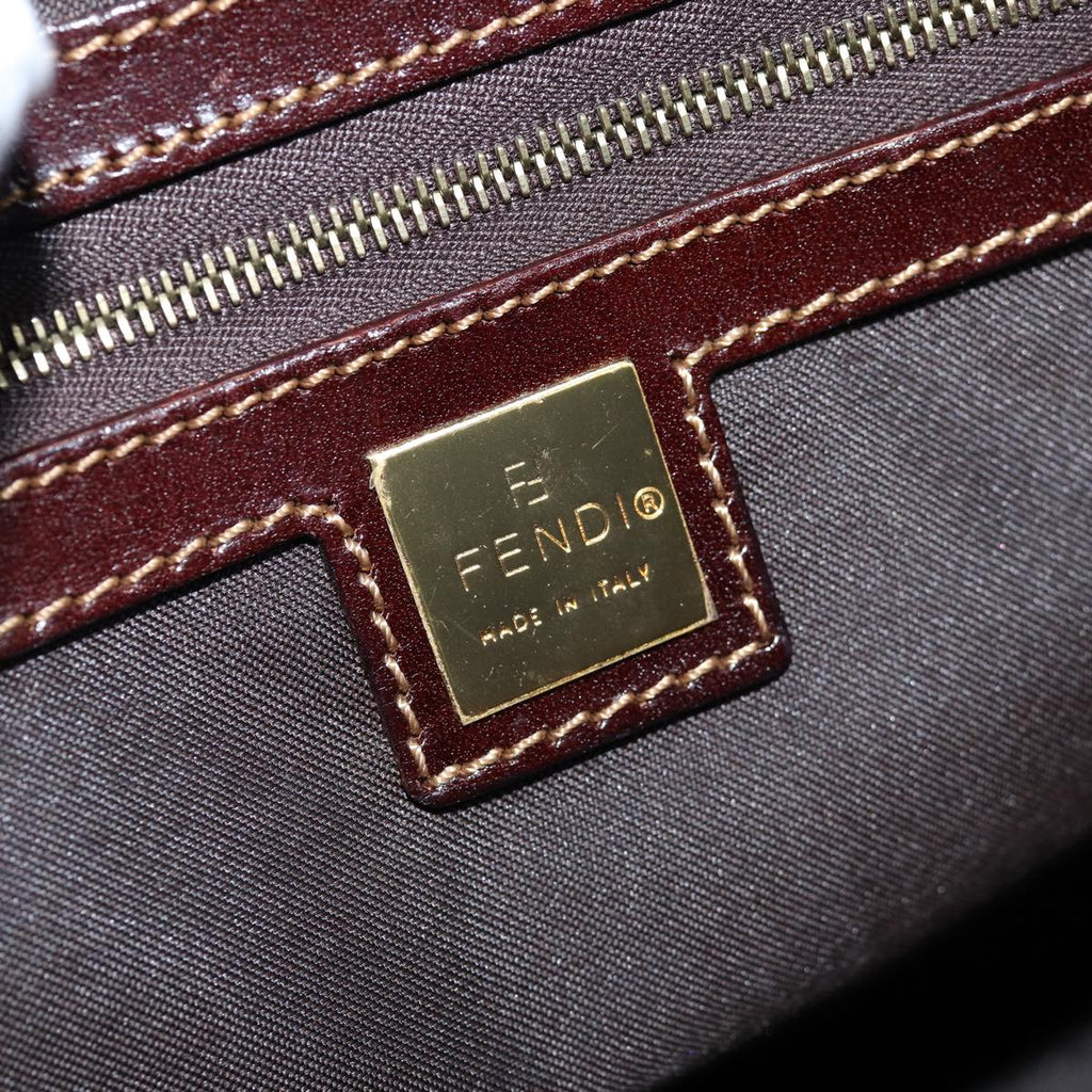 FENDI Zucchino Canvas Hand Bag Beigeyk12558
