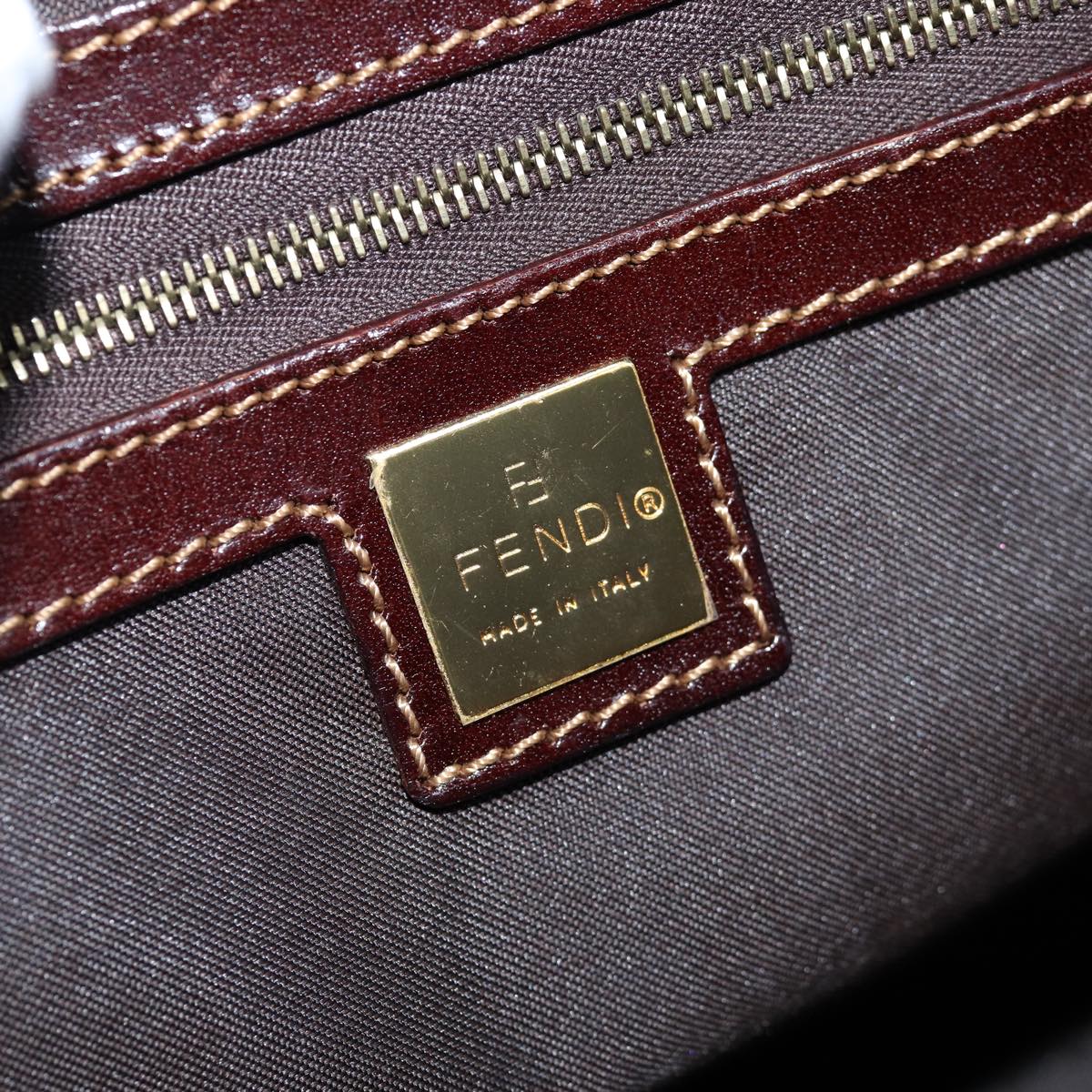 FENDI Zucchino Canvas Hand Bag Beigeyk12558