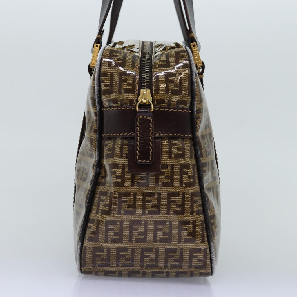 FENDI Zucchino Canvas Hand Bag Beigeyk12558