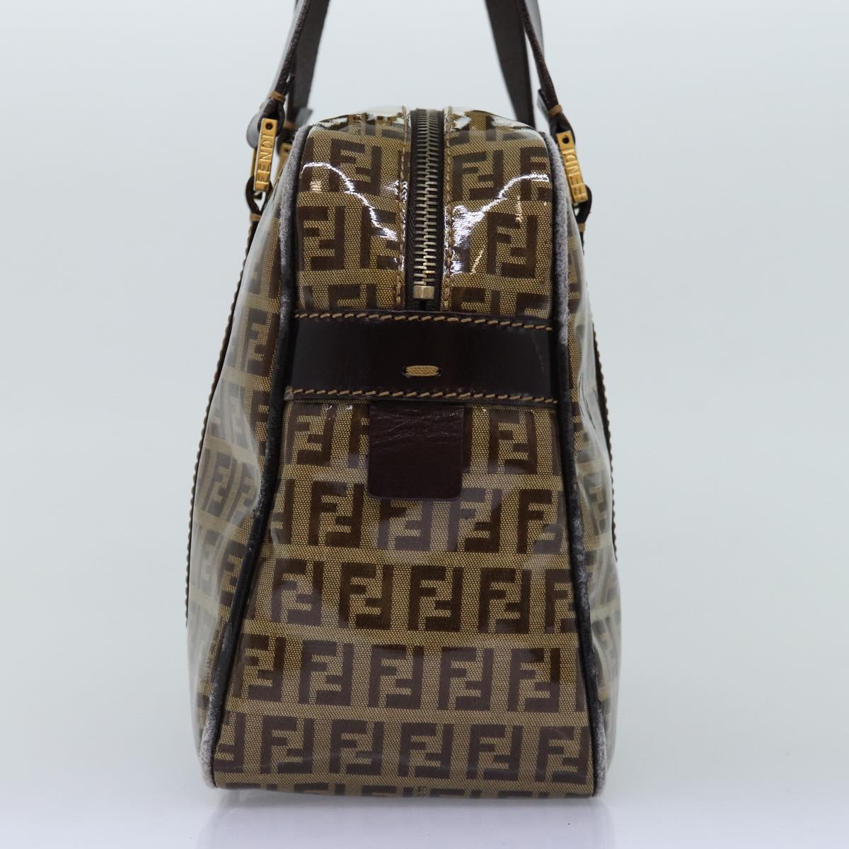 FENDI Zucchino Canvas Hand Bag Beigeyk12558