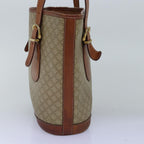 CELINE Macadam Canvas Tote Bag Beige Auth yk12586