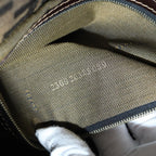 FENDI Zucca Canvas Mamma Baguette Shoulder Bag Black Brownyk12613A