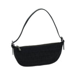 FENDI Zucchino Canvas Hand Bag Blackyk12635