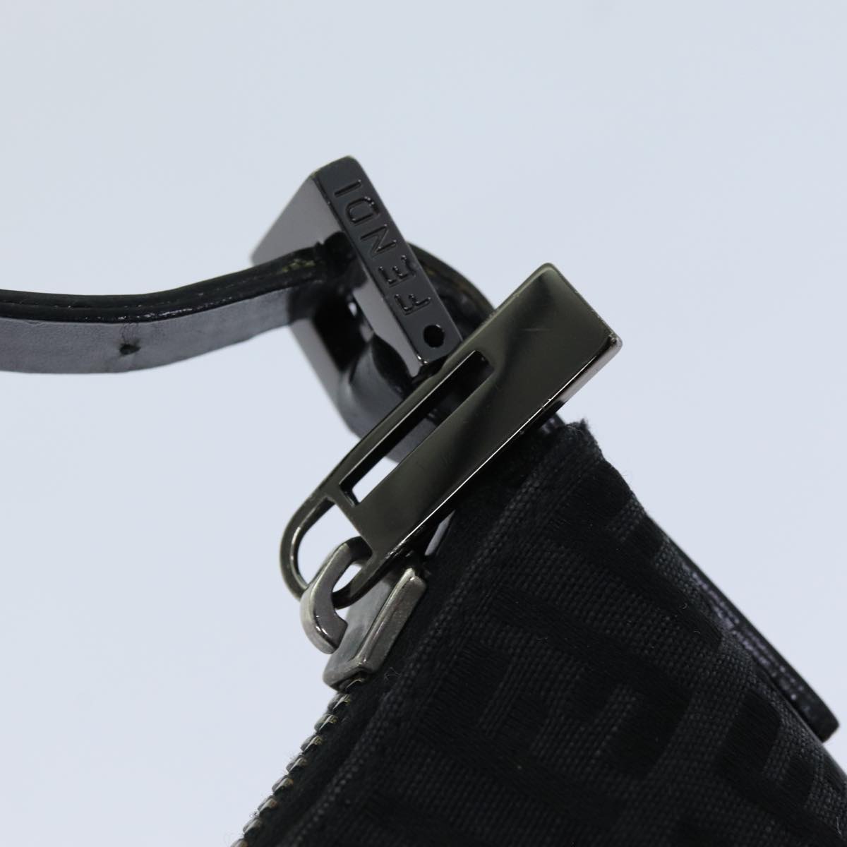 FENDI Zucchino Canvas Hand Bag Blackyk12635