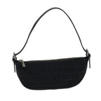 FENDI Zucchino Canvas Hand Bag Blackyk12635
