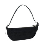 FENDI Zucchino Canvas Hand Bag Blackyk12635