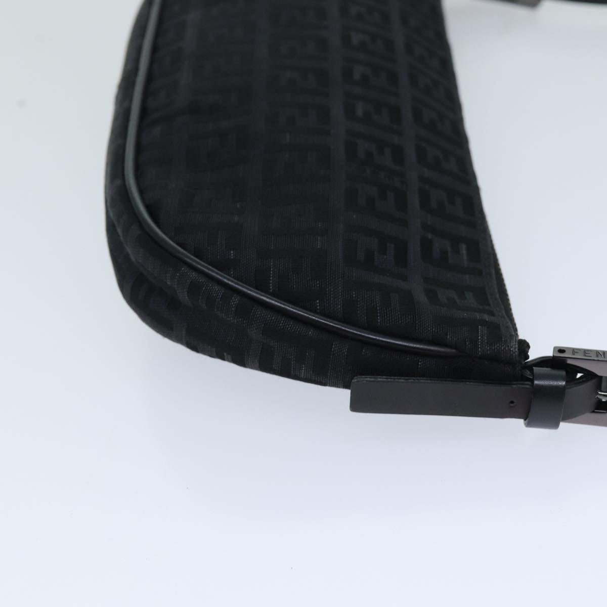 FENDI Zucchino Canvas Hand Bag Blackyk12635