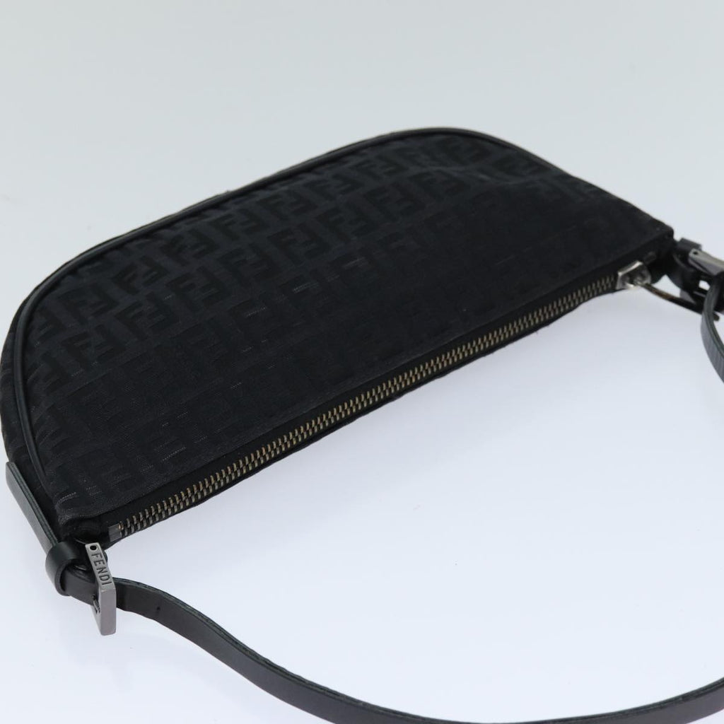 FENDI Zucchino Canvas Hand Bag Blackyk12635