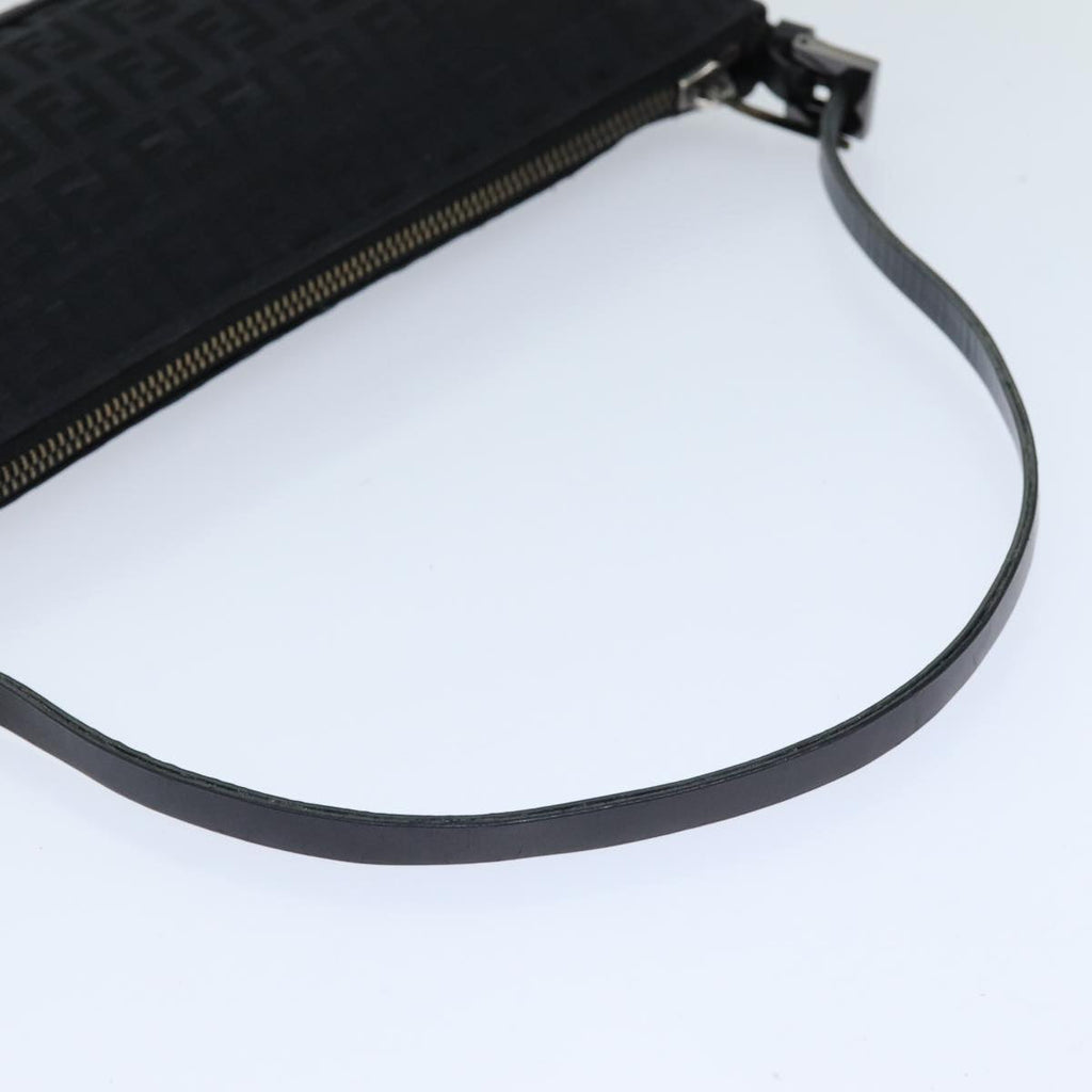 FENDI Zucchino Canvas Hand Bag Blackyk12635