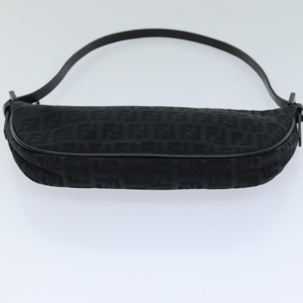 FENDI Zucchino Canvas Hand Bag Blackyk12635