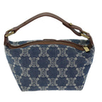 CELINE Paris Macadam Canvas Hand Bag Blue 12656A
