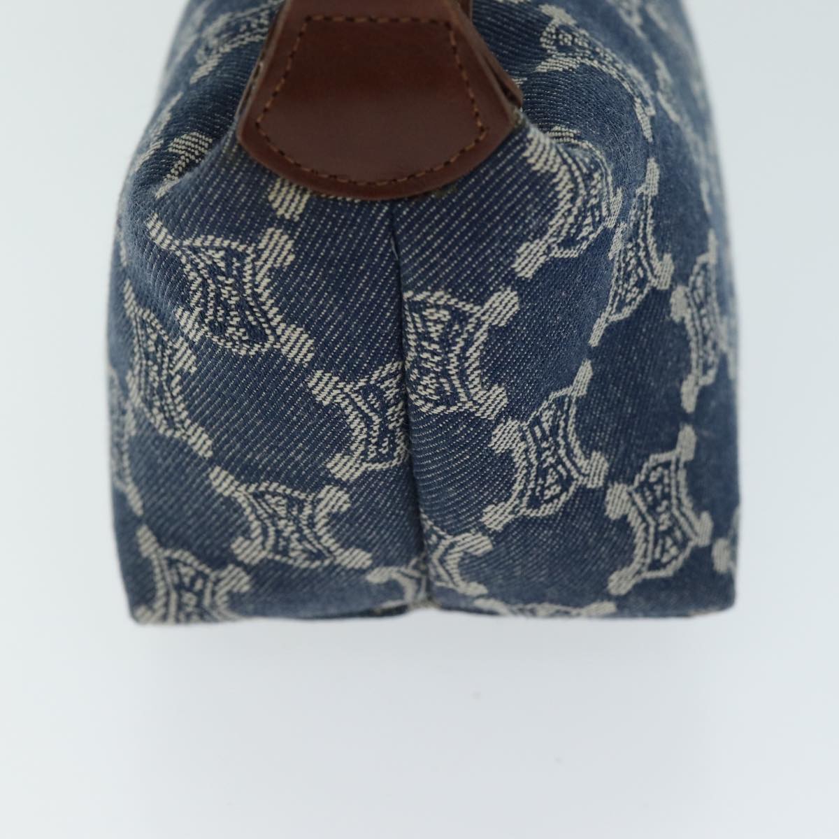 CELINE Paris Macadam Canvas Hand Bag Blue 12656A