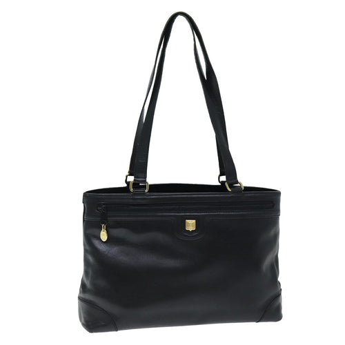 CELINE Tote Bag Leather Black 12677