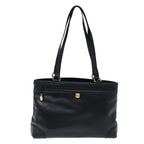 CELINE Tote Bag Leather Black 12677